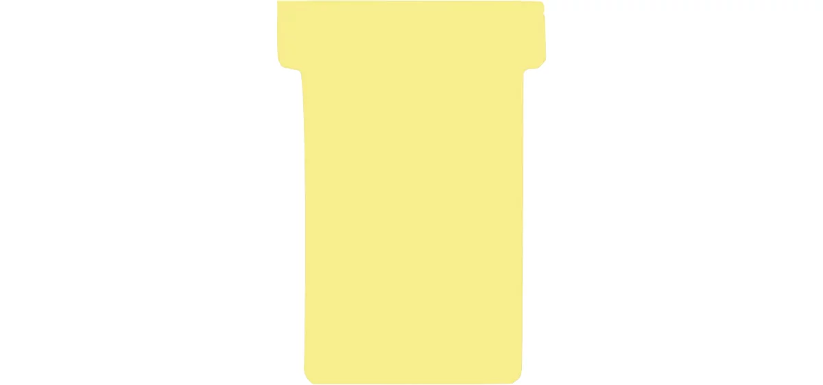 Franken T-cards, para tablero de clavijas, tamaño 2, anchura de cabeza 60 mm, anchura de pie 48 mm, altura 84 mm, amarillo