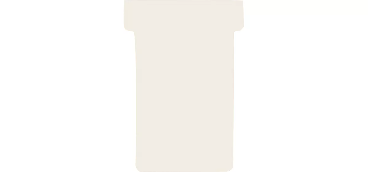 Franken T-cards, para tablero de clavijas, tamaño 2, anchura de cabeza 60 mm, anchura de pie 48 mm, altura 84 mm, blanco crema