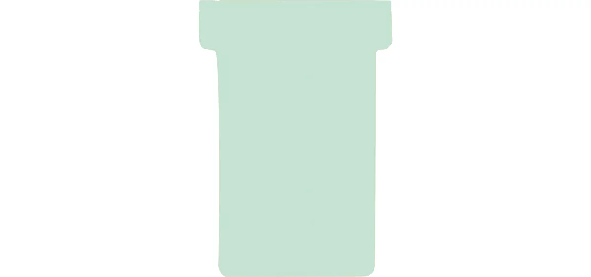 Franken T-cards, para tablero de clavijas, tamaño 2, anchura de cabeza 60 mm, anchura de pie 48 mm, altura 84 mm, verde claro