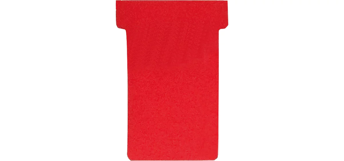 Franken T-kaartjes, voor wasbord, maat 2, breedte kop 60 mm, breedte voet 48 mm, hoogte 84 mm, rood