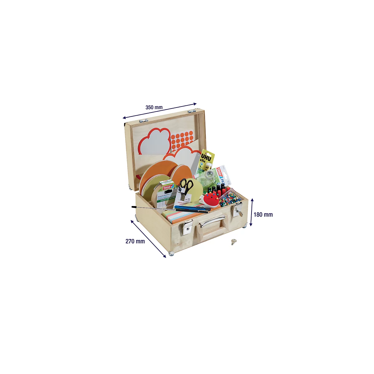 FRANKEN Valise de modération U-Act!Line®, plus de 2.200 pièces, bois de bouleau