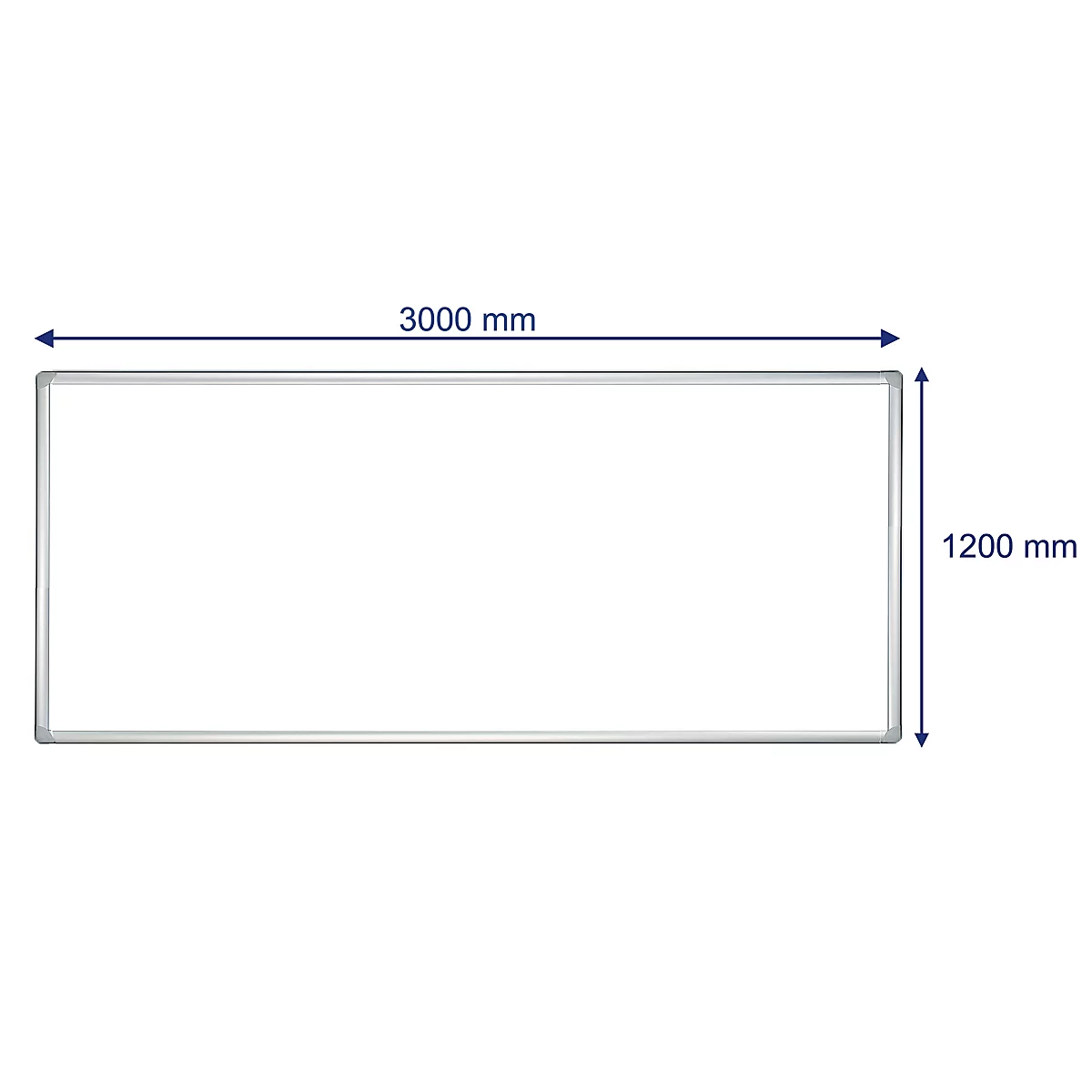 Franken Whiteboard PRO, emailliert, Wandmontage im Hoch- & Querformat, Stahl weiß lackiert & Aluminiumrahmen, magnethaftend, Ablageschale, 1200 x 3000 mm