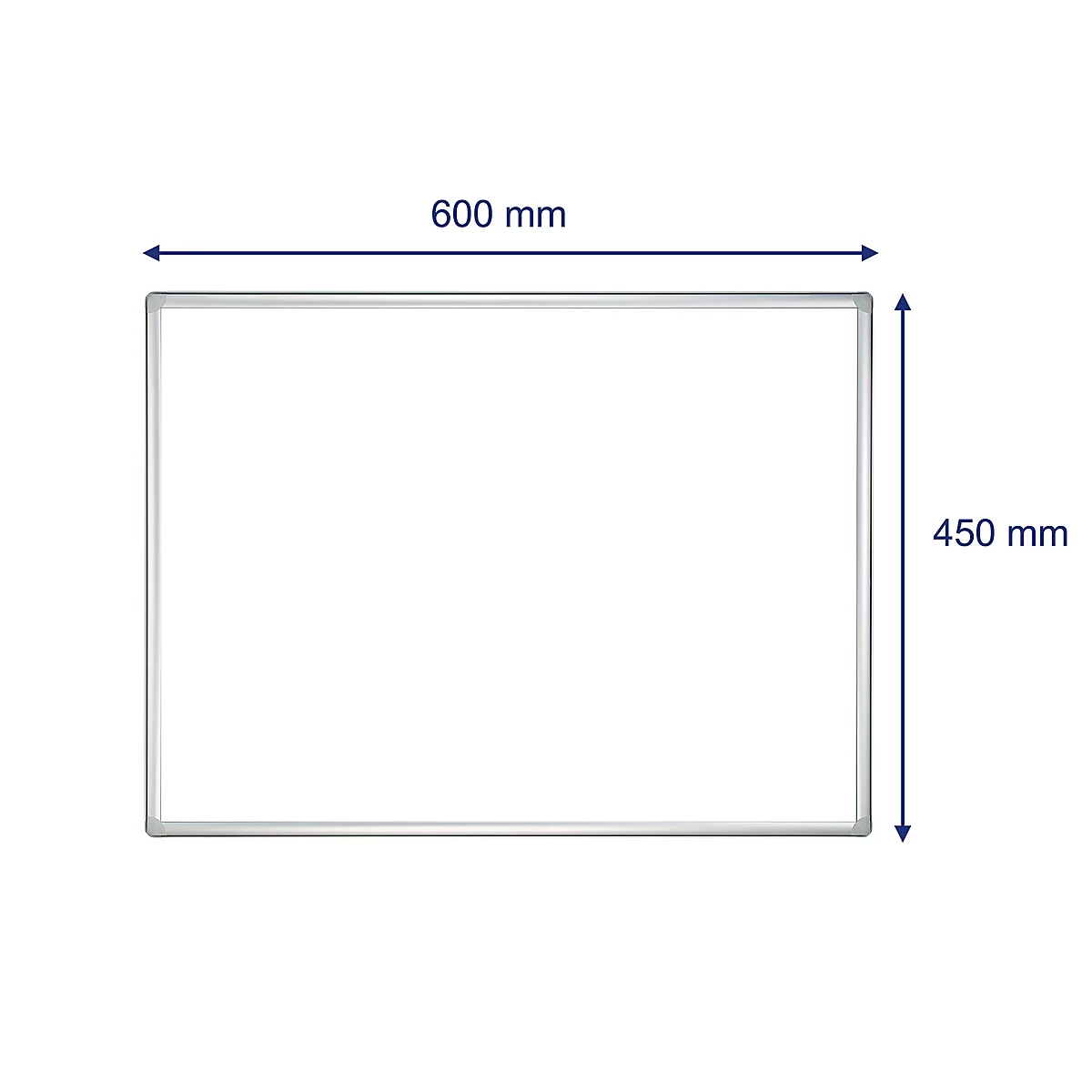Franken Whiteboard PRO, emailliert, Wandmontage im Hoch- & Querformat, Stahl weiß lackiert & Aluminiumrahmen, magnethaftend, Ablageschale, 450 x 600 mm