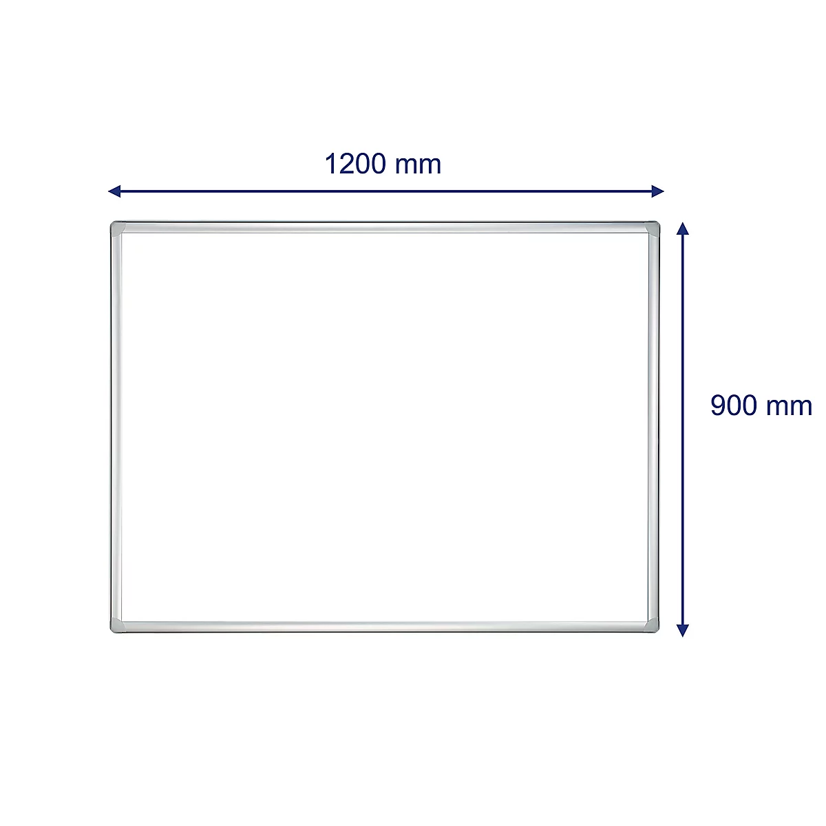 Franken Whiteboard PRO, emailliert, Wandmontage im Hoch- & Querformat, Stahl weiß lackiert & Aluminiumrahmen, magnethaftend, Ablageschale, 900 x 1200 mm