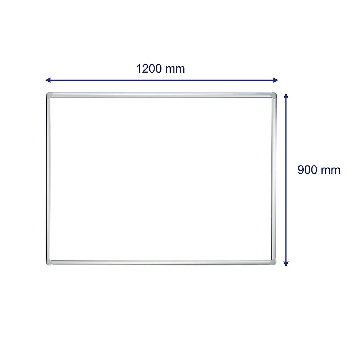 Franken Whiteboard PRO, esmaltada, montaje en pared en formato vertical y horizontal, marco de acero lacado en blanco y aluminio, magnética, bandeja de almacenamiento, 900 x 1200 mm