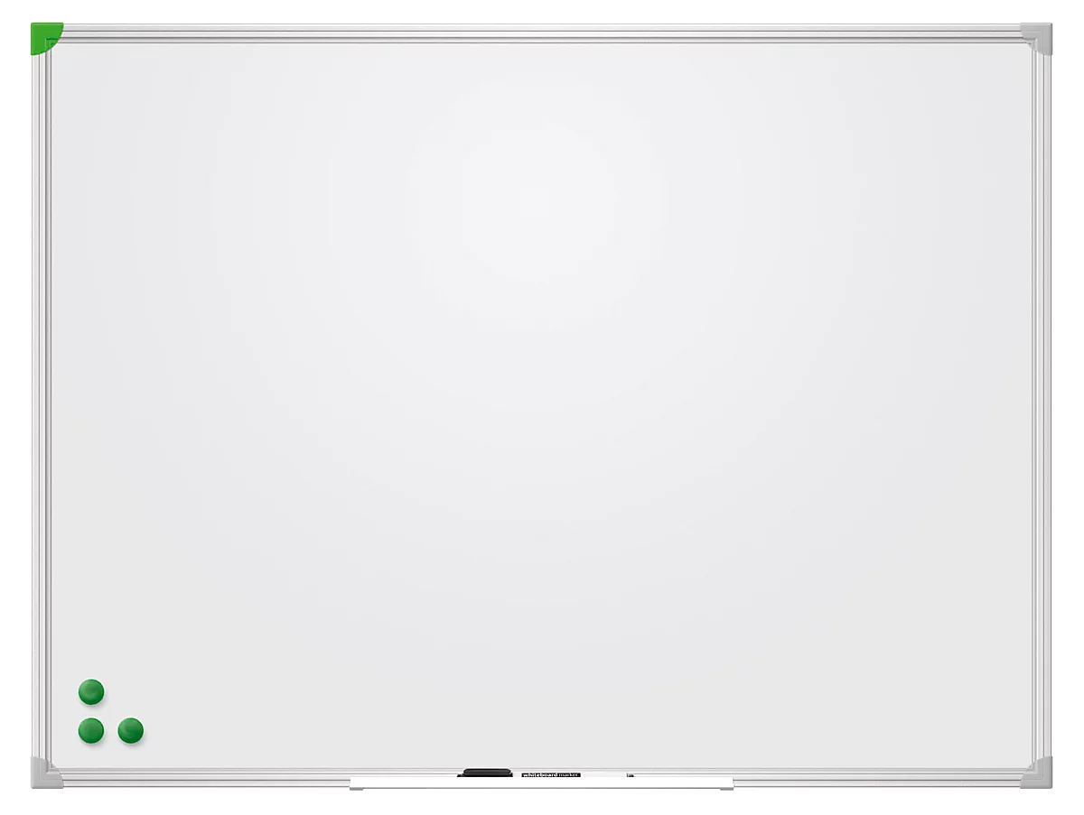 Franken Whiteboard U-Act!Line®, formato vertical y horizontal, lacado, magnético, reciclable, con bandeja, An 1600 x Al 1200 mm