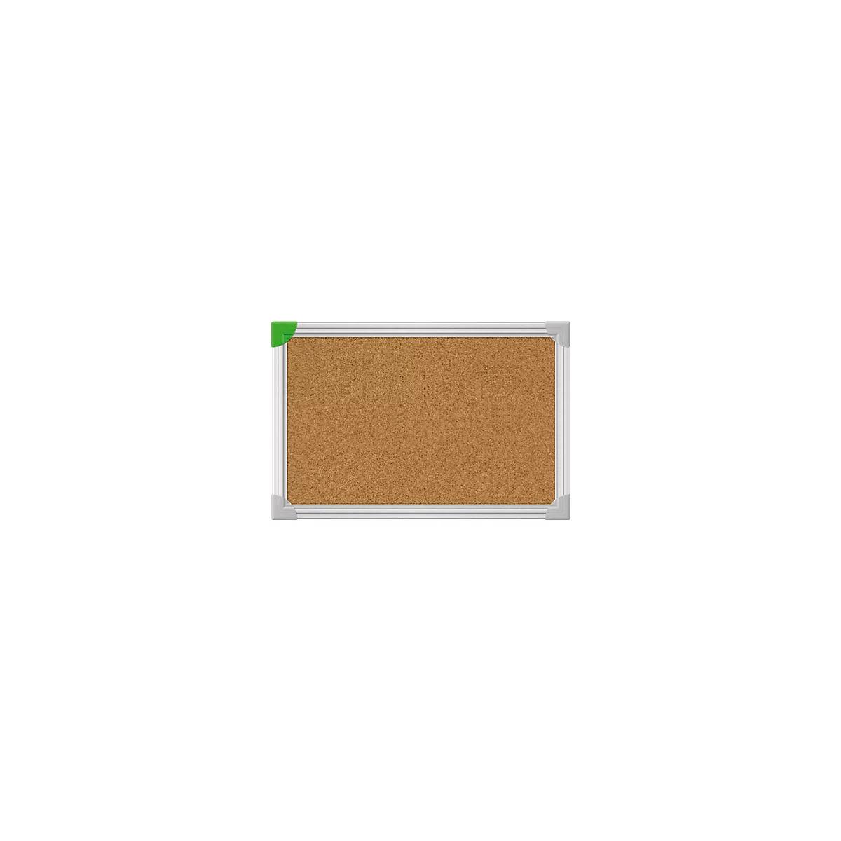 Frankenkurkbord U-Act! Line®, wandmontage in staand en liggend formaat, aluminium frame, 400x600 mm