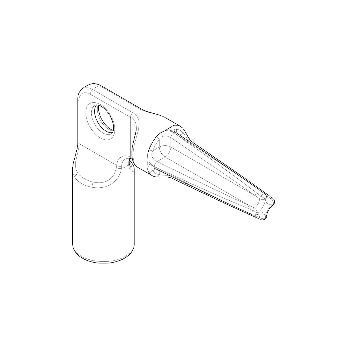 FUHR Architektenschlüssel Dornschlüssel 766, Steckschlüsseleinsatz 8 mm, Vierkant 6,5-9 mm, konisch