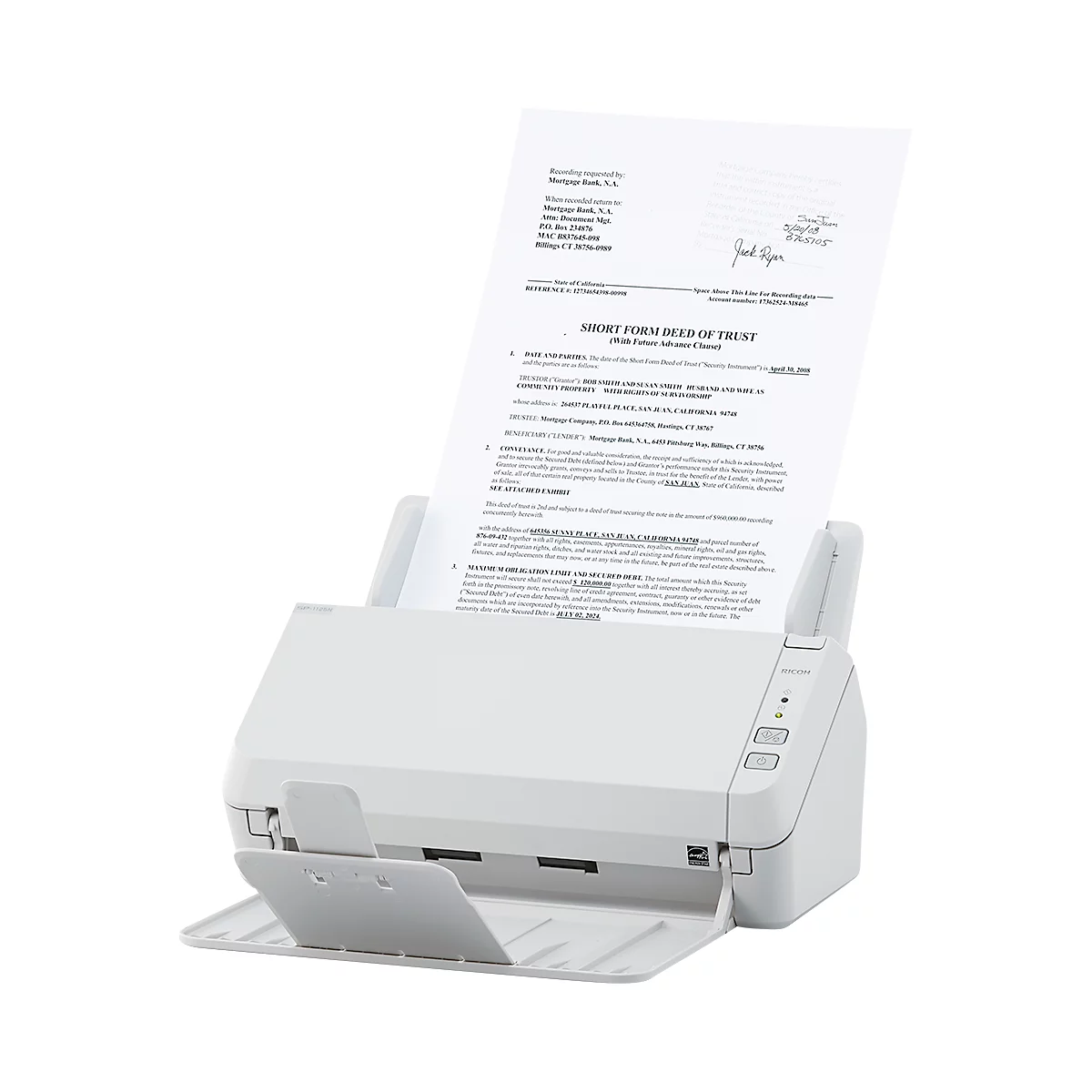 Fujitsu-documentcanner SP-1125N, geschikt voor LAN, eenzijdig 25 A4-pagina's/ tweezijdig 50 A4-afbeeldingen/minuut