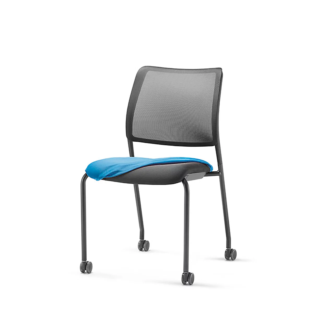 Funda para silla, para silla para visitas to-sync meet, reequipable, azul celeste