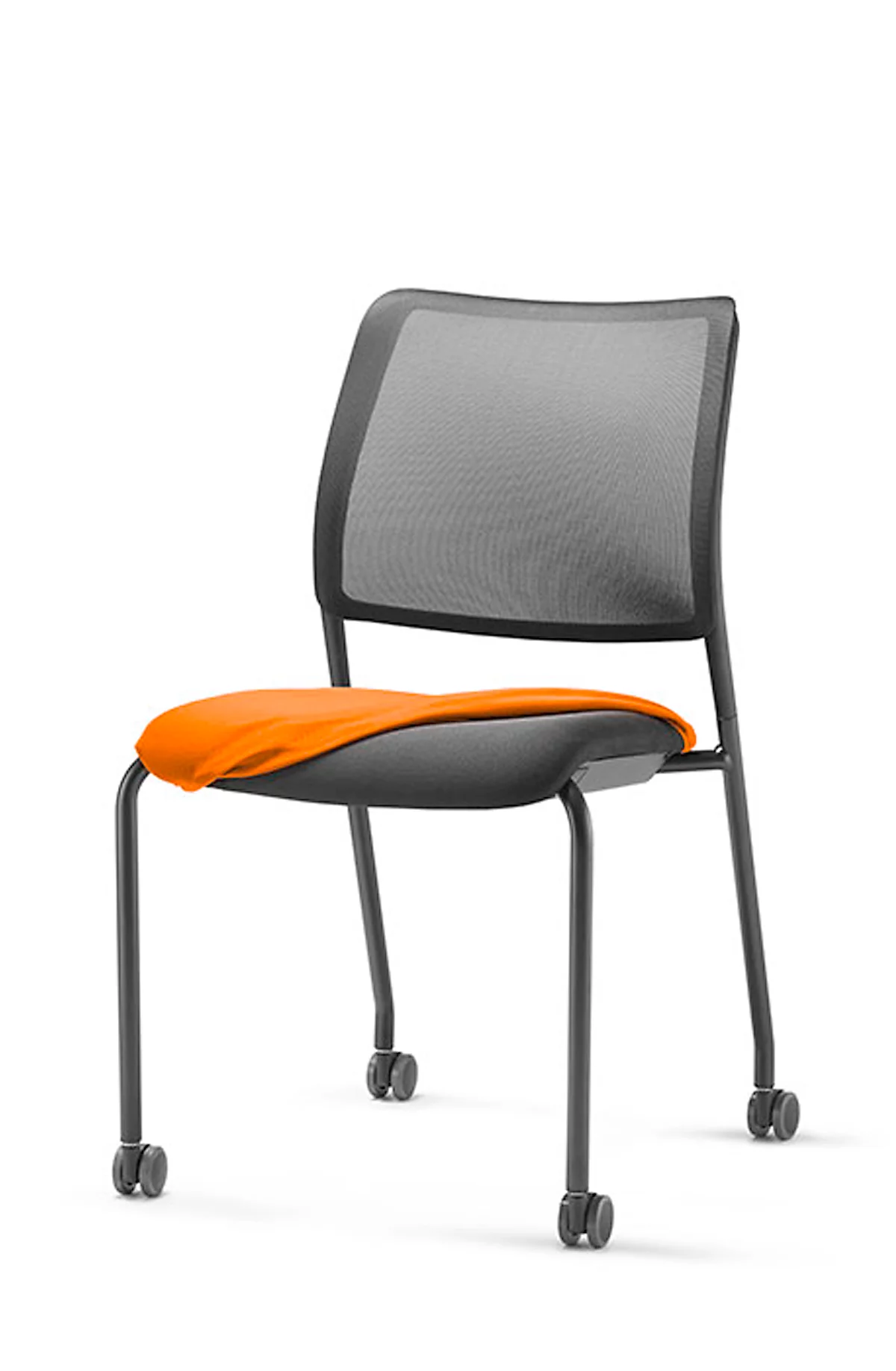 Funda para silla, para silla para visitas to-sync meet, reequipable, naranja