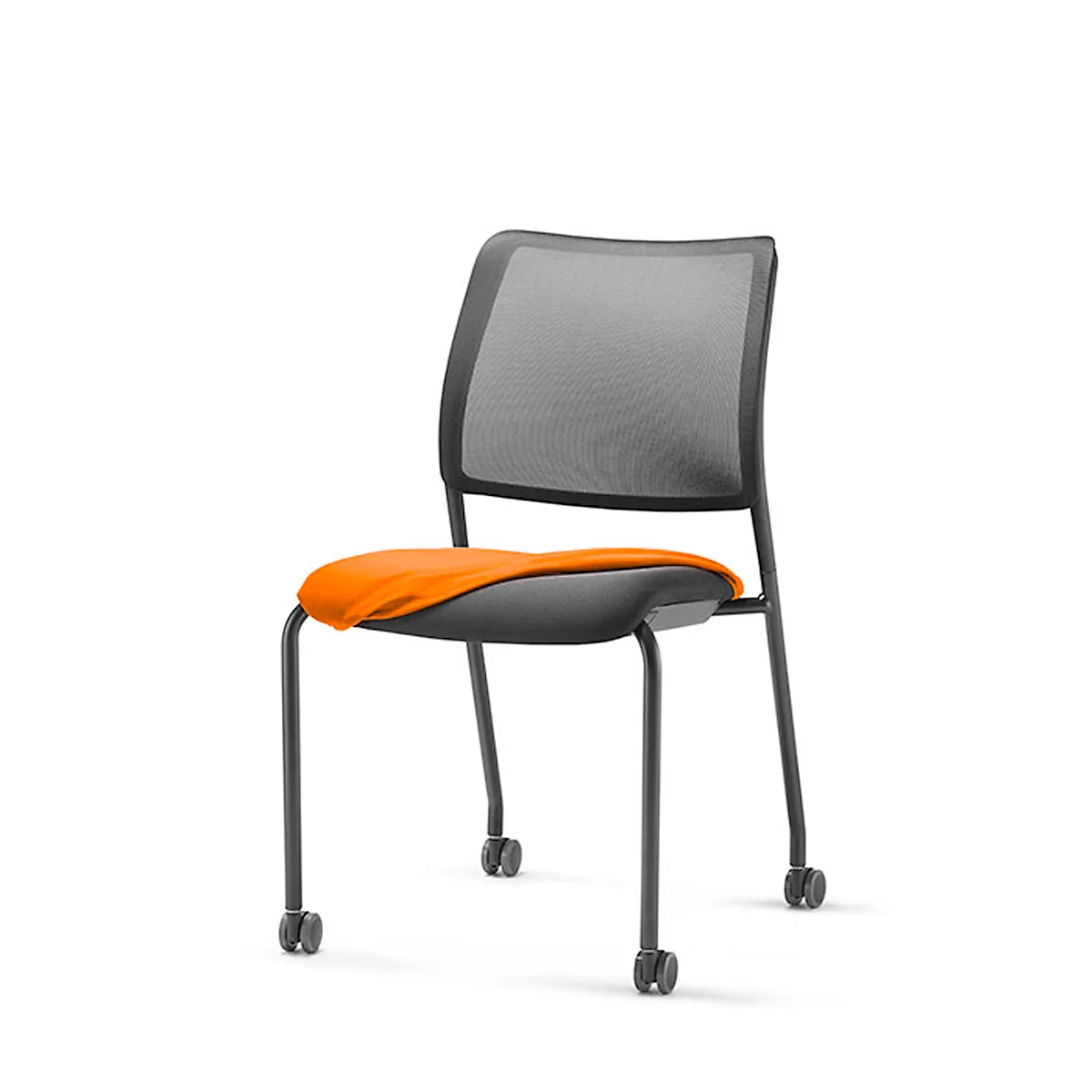 Funda para silla, para silla para visitas to-sync meet, reequipable, naranja