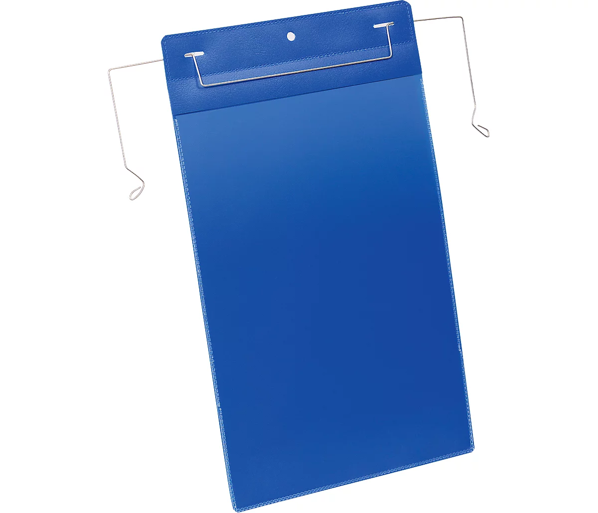 Fundas de documento con arco de alambre, An 210 x Al 297 mm (A4 vertical), 50 unidades, azul