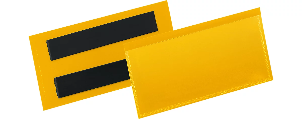 Fundas de etiquetas y de identificación An 100 x Al 38 mm, 50 unidades, amarillo