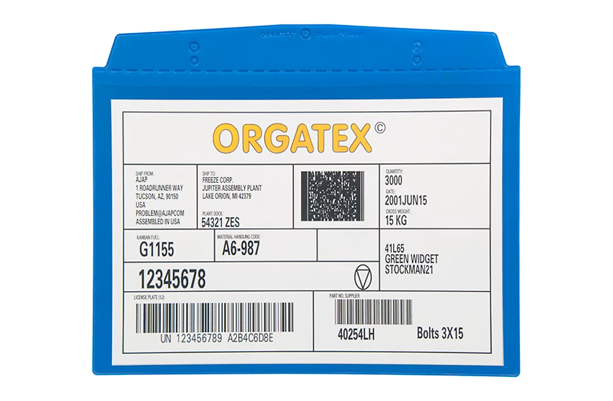 Fundas magnéticas Orgatex, A6 transversal, azul, 10 uds.