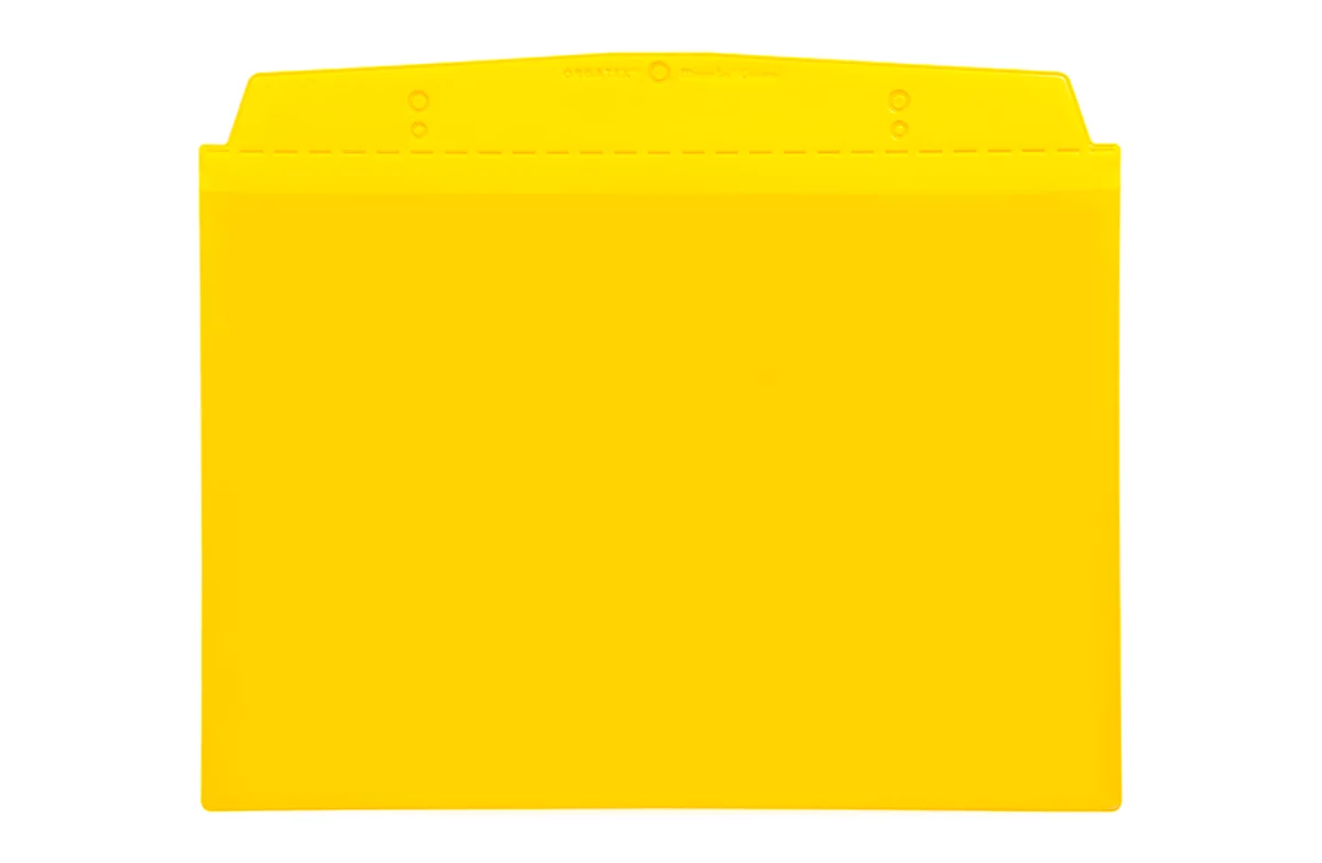Fundas transparentes Orgatex, A6 transversal, amarillo, 50 uds.