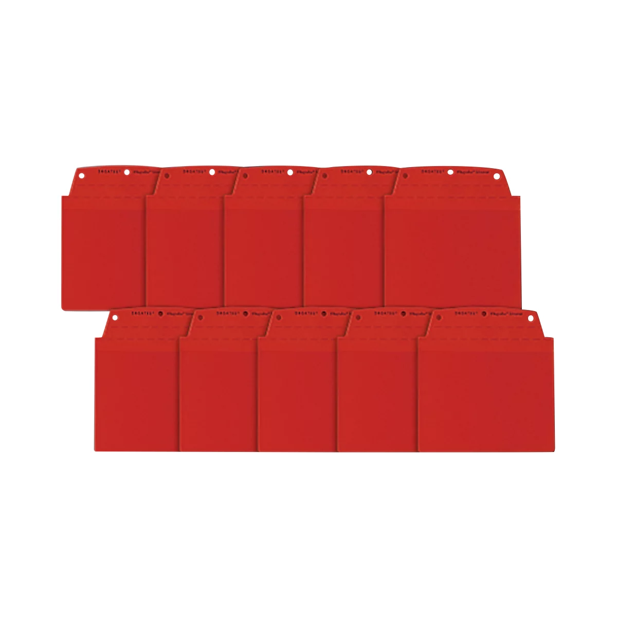 Fundas transparentes Orgatex, A6 transversal, rojo, 10 uds.