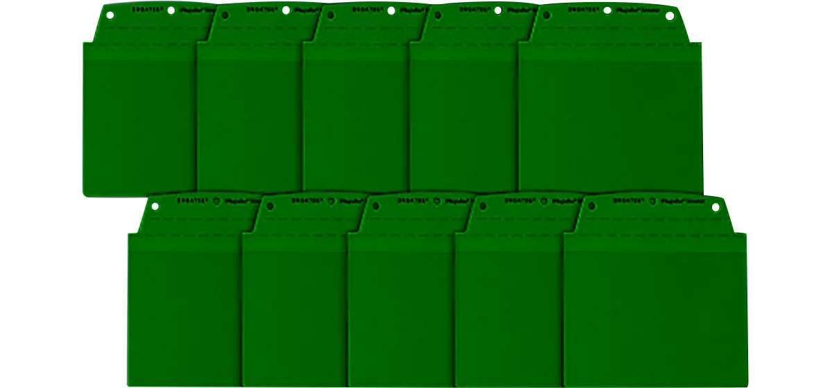 Fundas transparentes Orgatex, A6 transversal, verde, 10 uds.