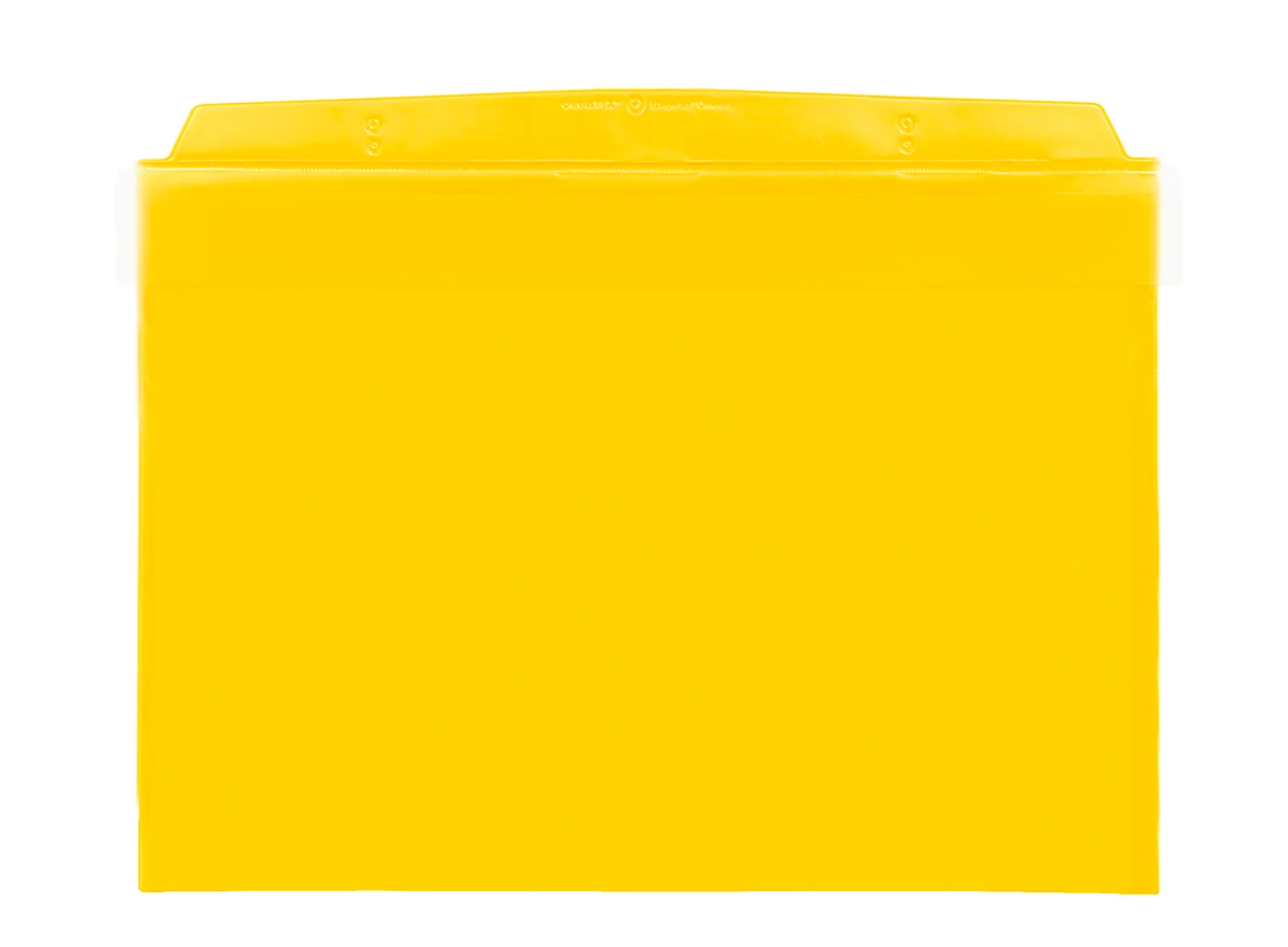 Fundas transparentes Orgatex, c. puerta, A5 transversal, amarillo, 10 uds.