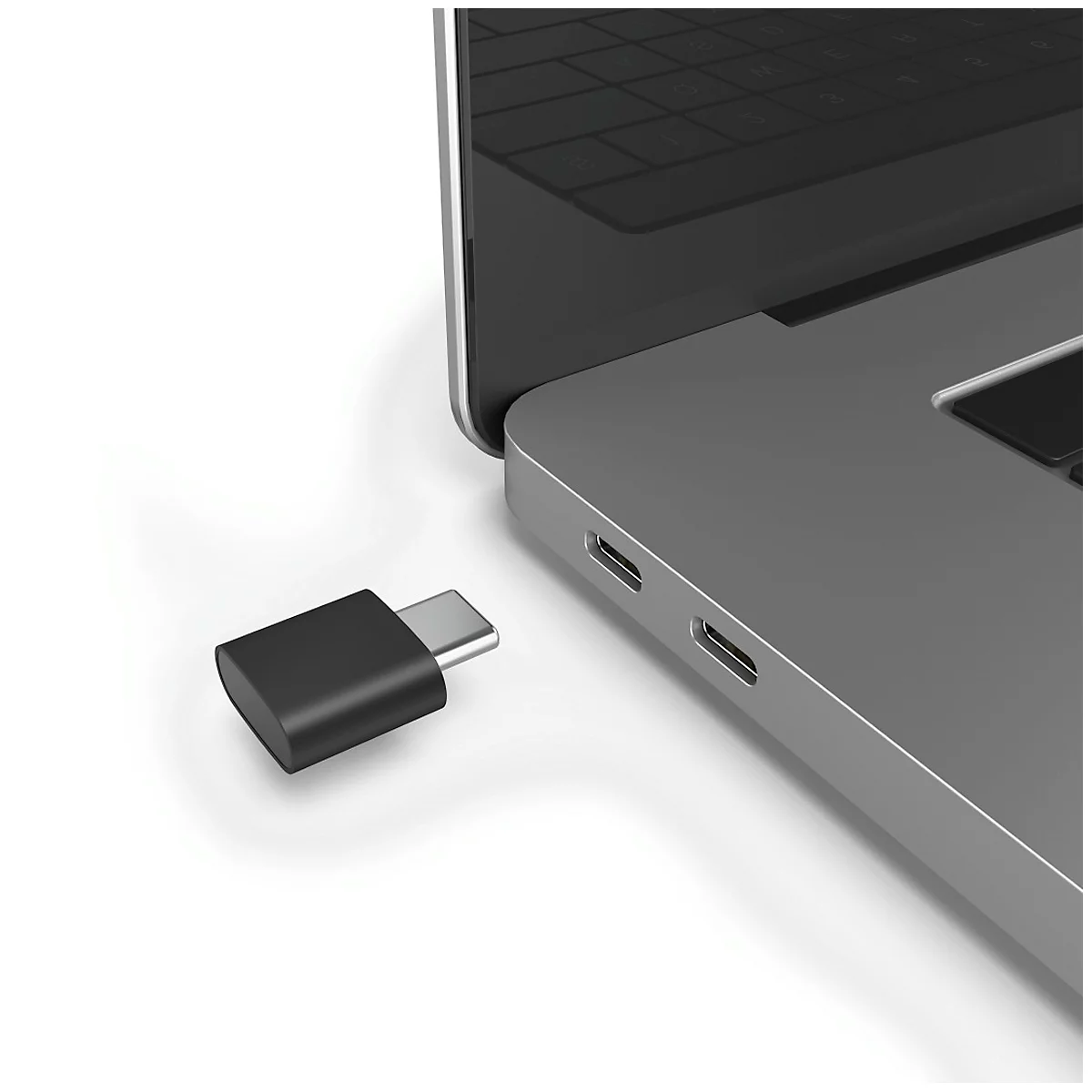Funkmaus hama MW-600, für Rechtshänder, Dual-Modus mit USB-A & USB-C Nano Empfänger, 6 Tasten & Scrollrad, 1000-2400 dpi, Batterie, schwarz