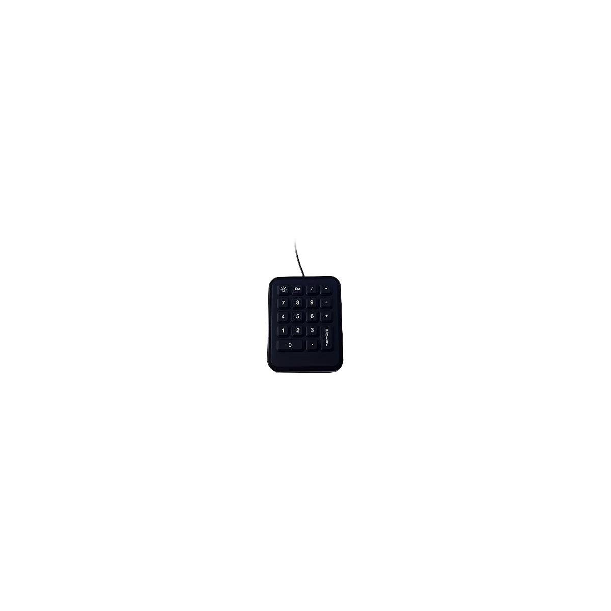 Gamber-Johnson iKey - Tastenfeld - hintergrundbeleuchtet - PS/2, USB - Schwarz