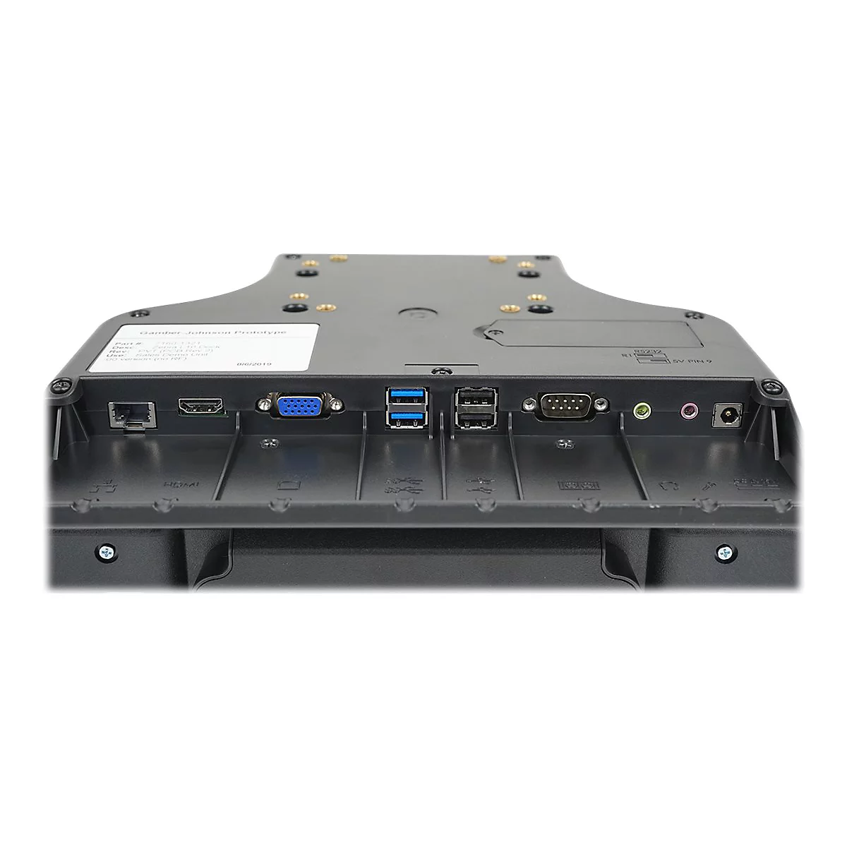 Gamber-Johnson Vehicle Docking Station - No RF - Dockingstation - VGA, HDMI - 10Mb LAN - mit LIND 20-60V Material Handling Isolated Power Adapter
