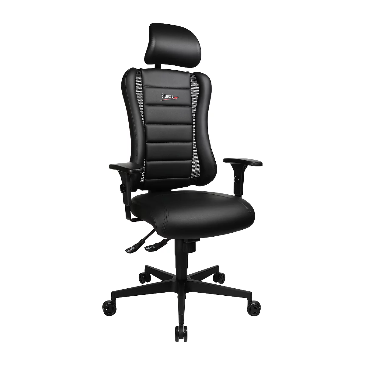 Gaming Stuhl SITNESS RS, 3D-Sitzfläche, Synchronmechanik, Sitzzeit 8 Std., schwarz/schwarz