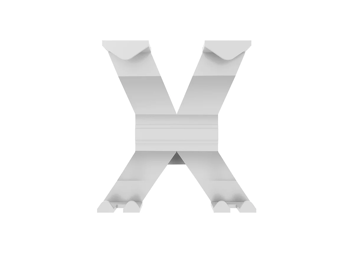 Gancho colgador WGX, An 145 x P 157 x Al 175 mm, estructura fina, aluminio reciclado, blanco