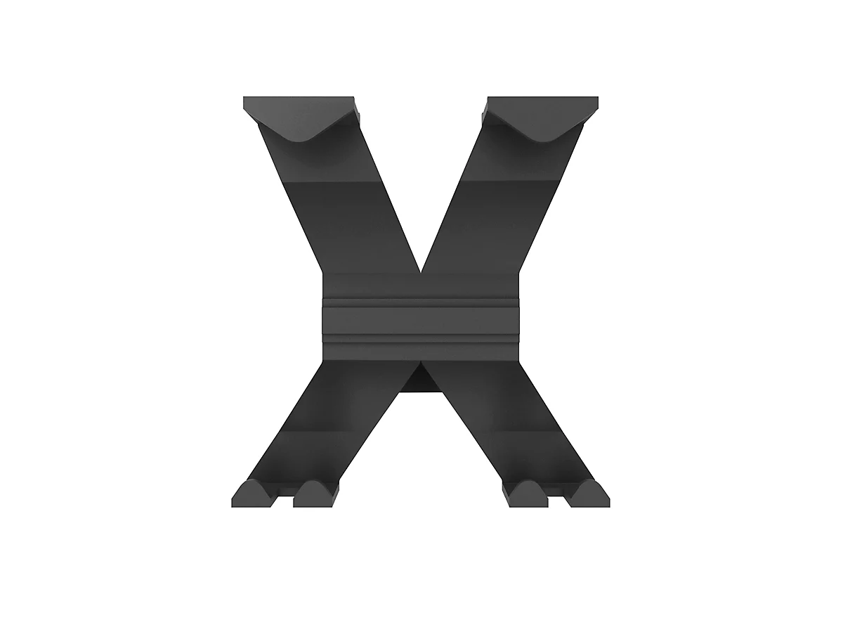 Gancho colgador WGX, An 145 x P 157 x Al 175 mm, estructura fina, aluminio reciclado, negro