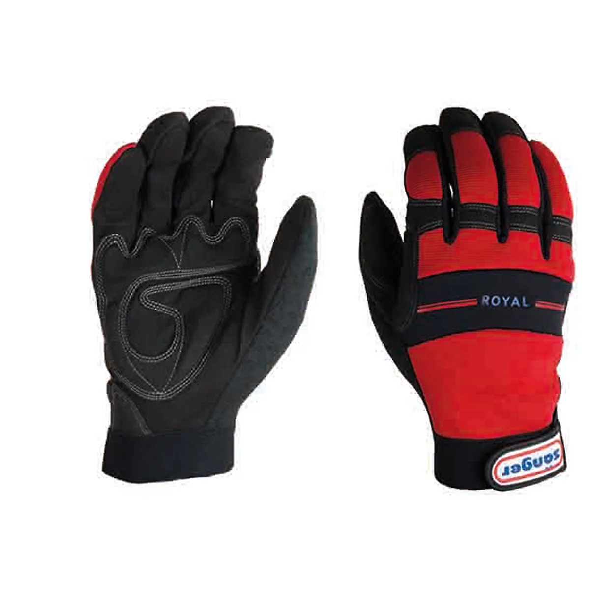 Gants de travail Royal, rembourré, avec protection des doigts contre les objets pointus, 6 paires, taille XL