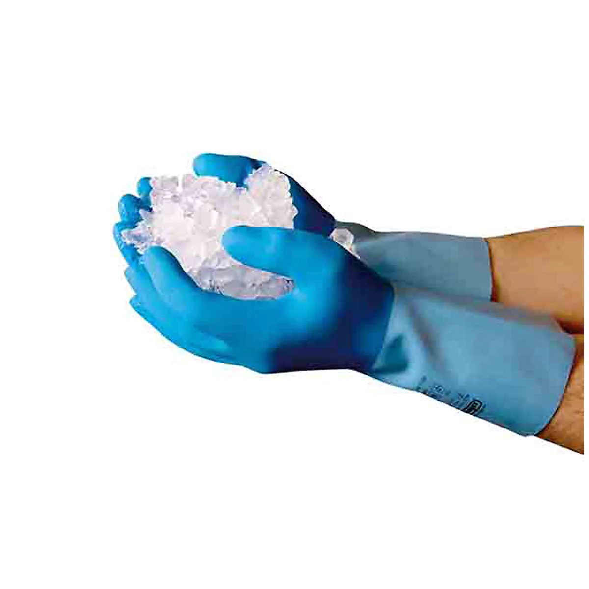 Gants en coton jersey Arktis, longueur 300 mm, revêtement 100 % latex, 12 paires, taille XL
