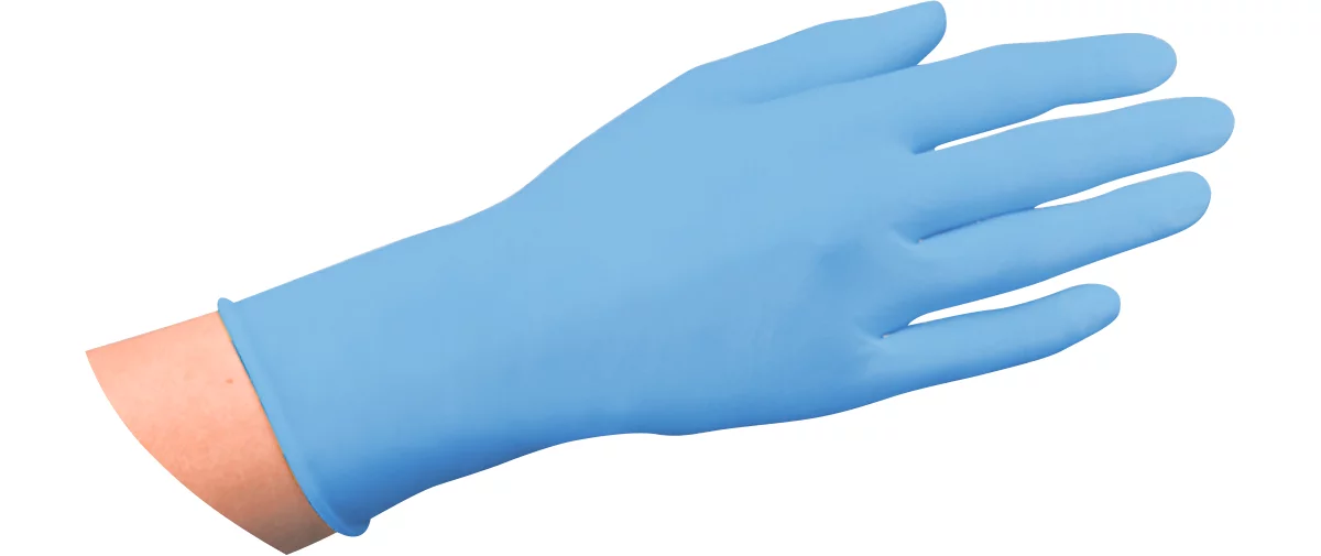 Gants nitrile jetables bleu, paquet de 100 - Taille 8 (M)