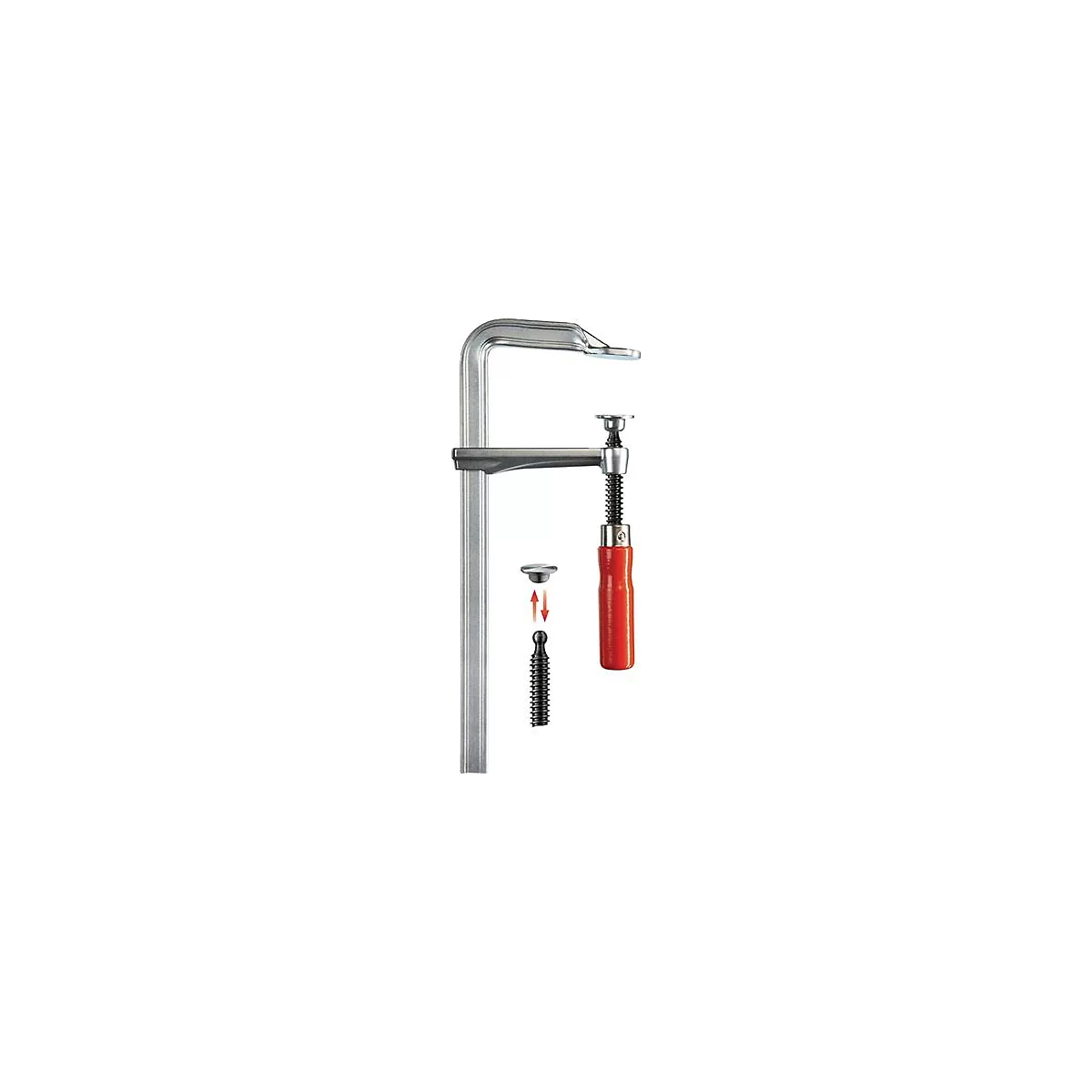 Ganzstahlschraubzwinge GZ Spann-W.1250mm A.120mm Holzgriff BESSEY