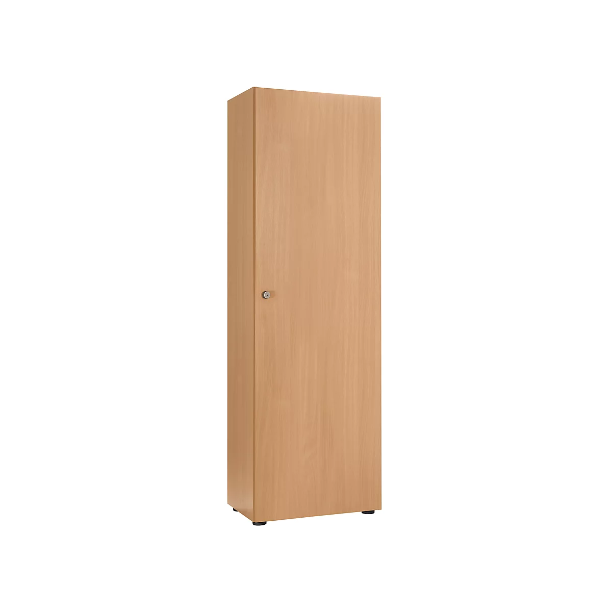 Garderobekast, 1-deurs, B 60 cm, 5 ordnerhoogten, beuken
