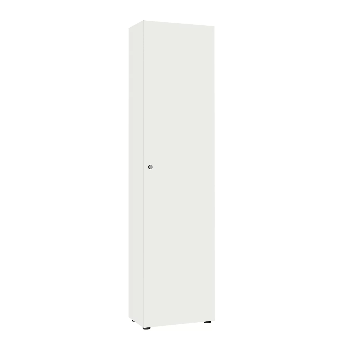 Garderobekast, 1-deurs, B 60 cm, 6 ordnerhoogten, wit