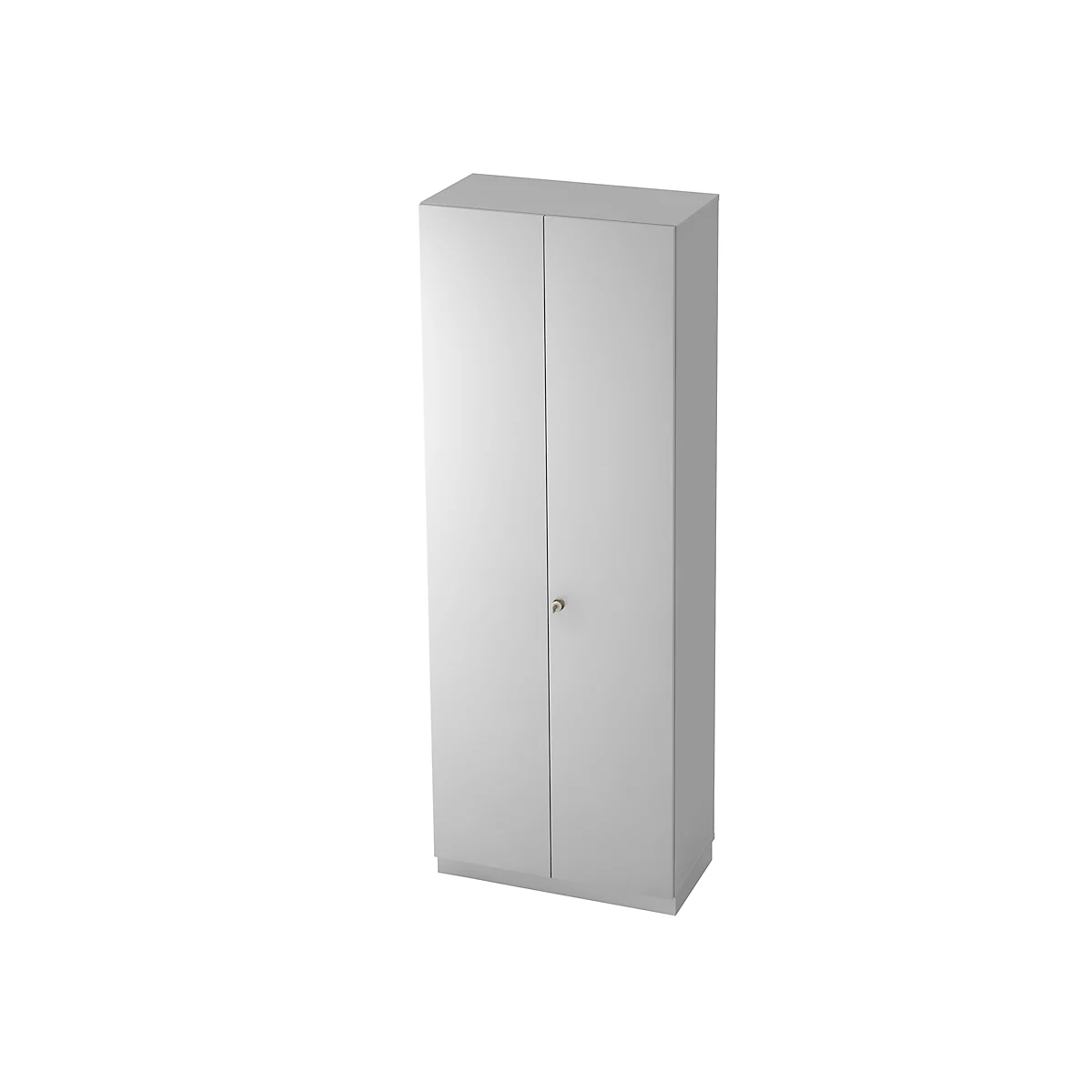 Garderobekast, 2 bladen, B 800 x D 420 mm, lichtgrijs