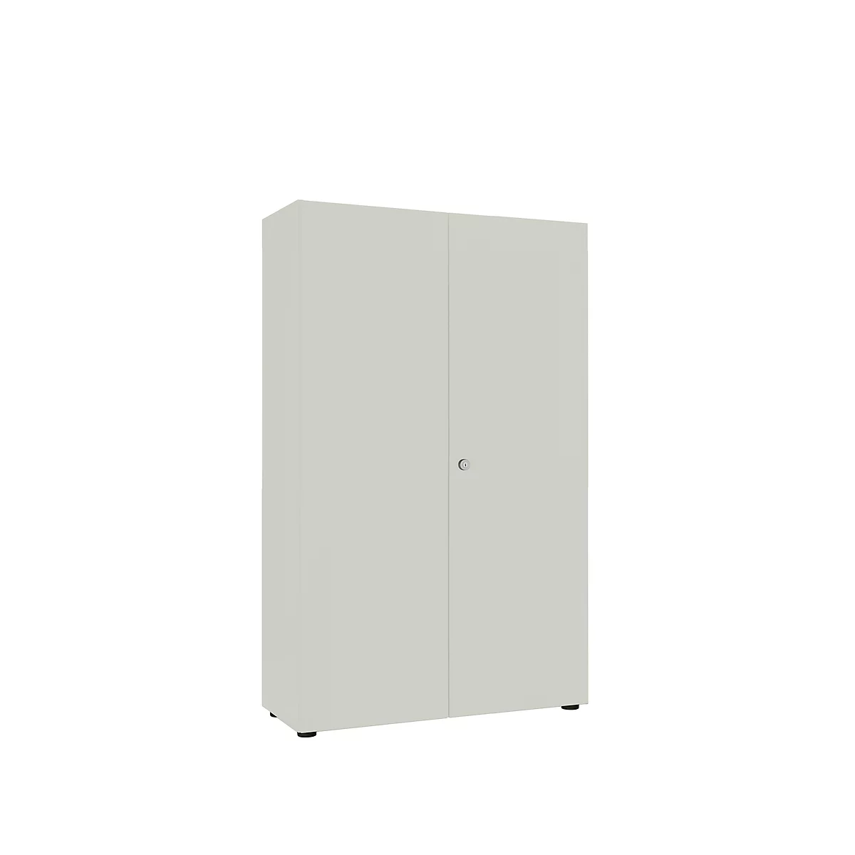 Garderobekast, 2-deurs, B 100 cm, 5 ordnerhoogten, lichtgrijs