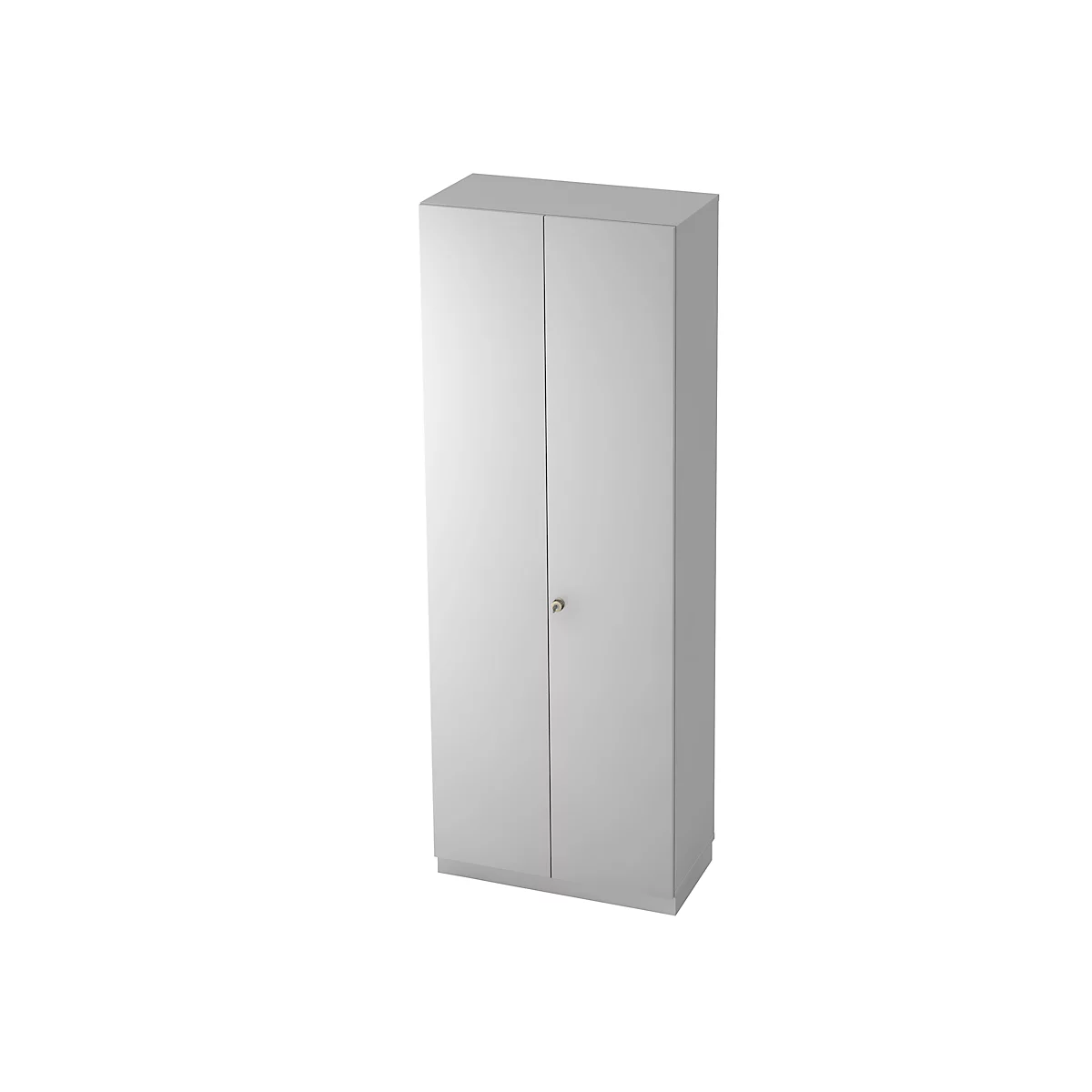 Garderobekast, links legborden, B 800 x D 420 mm, lichtgrijs