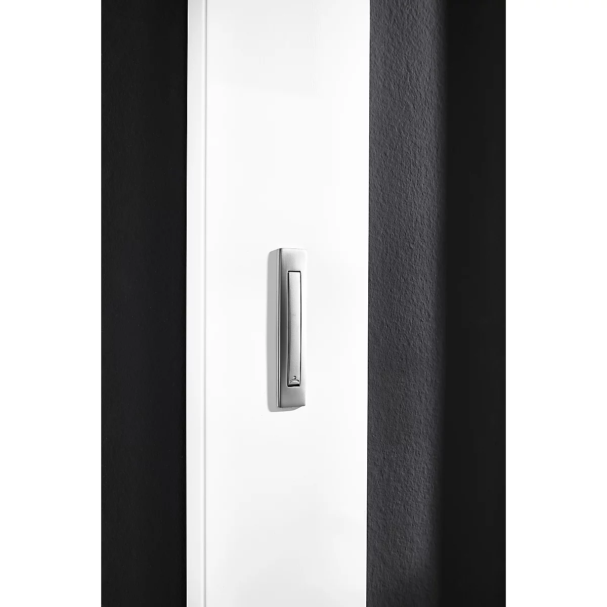 Garderobenpaneel Susanna, Wandmontage, 3 Klapphaken, bis 5 kg, B 150 x T 30 x H 1700 mm, MDF, weiß
