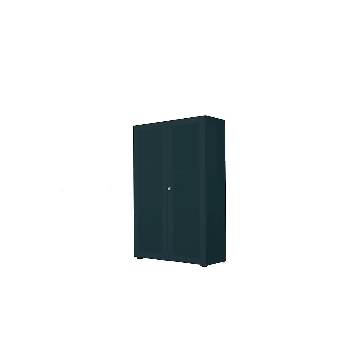 Garderobenschrank, 2-türig, B 80 cm, 5 OH, graphit