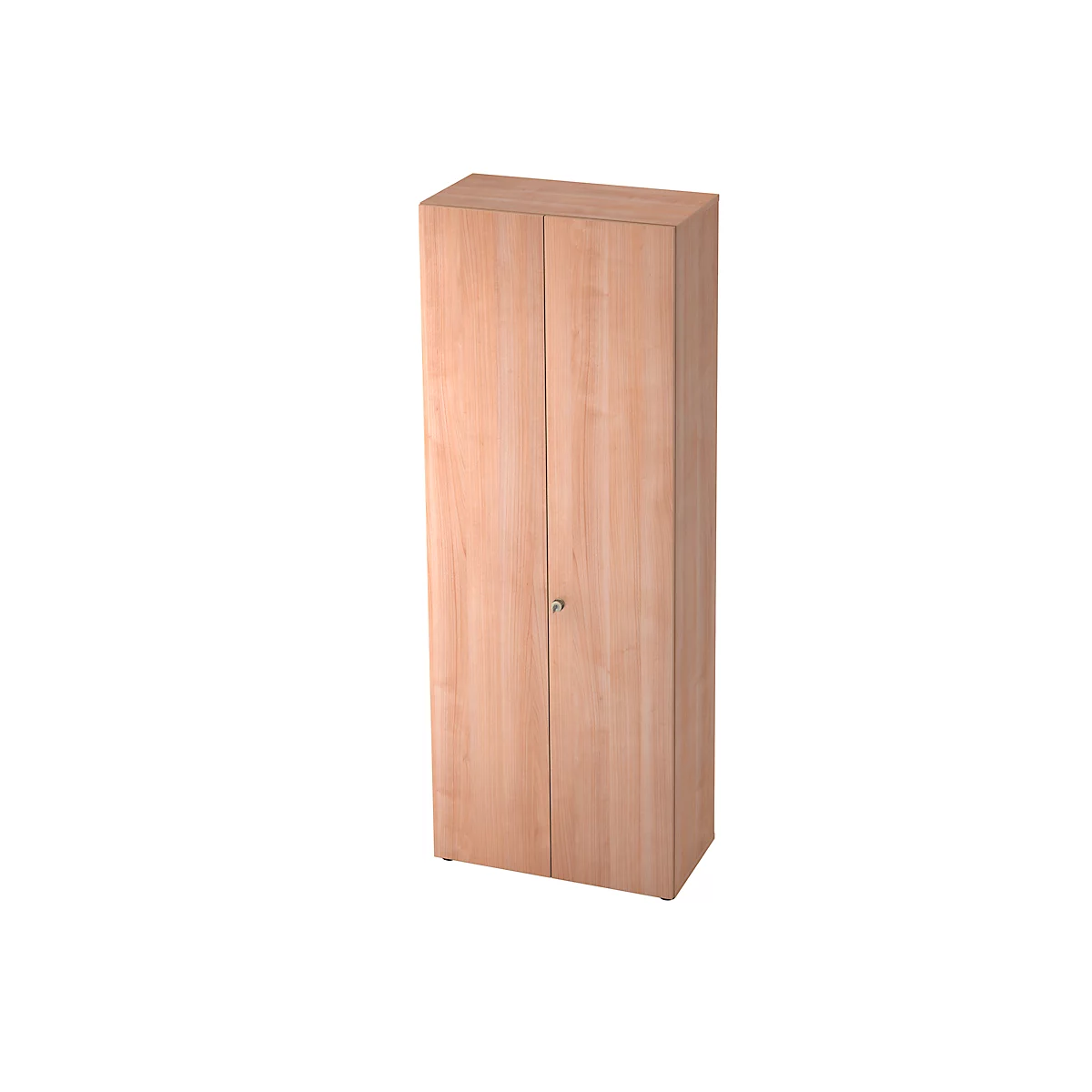 Garderobenschrank Topas Line, 6 Ordnerhöhen, abschließbar, B 800 x T 420 x H 2156 mm, Nussbaum