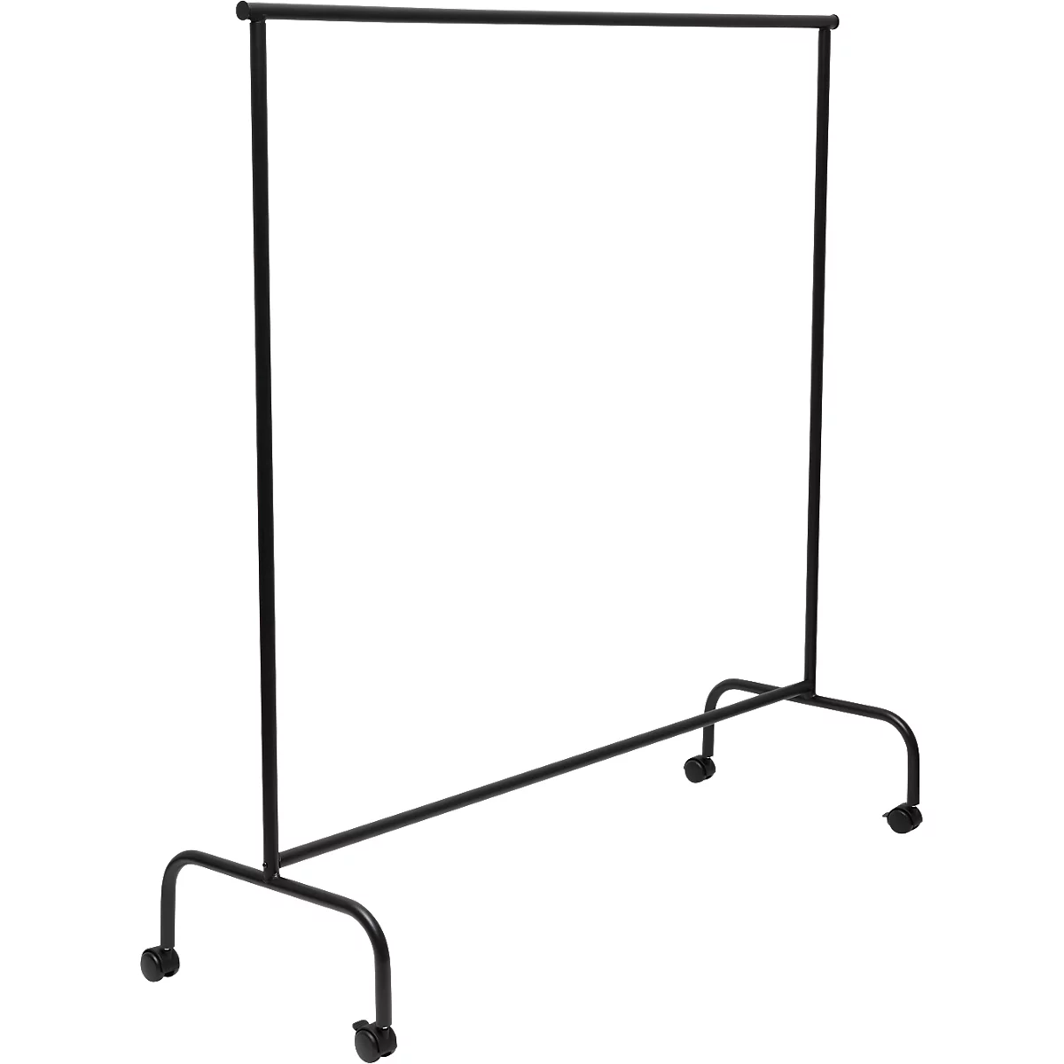 Garderobenständer MAULlimbo, mit Rollen, ausziehbare Seitenarme, B 1510 x T 500 x H 1560 mm, Metall, schwarz