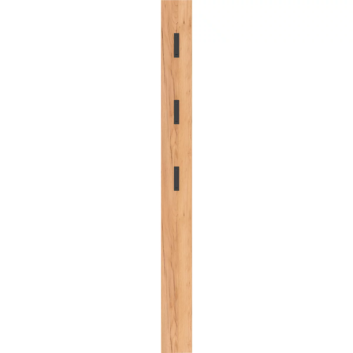 Garderobepaneel 3728 - MDF melaminehars gecoat - B 150 x D 30 x H 1700 mm -3 uitklapbare haken - eiken