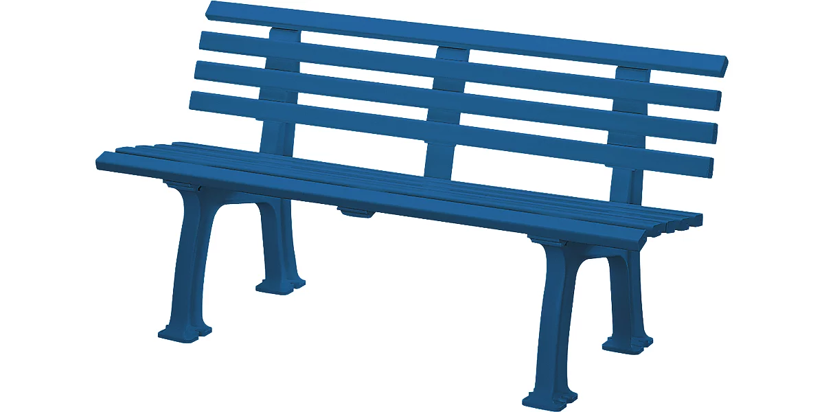 Gartenbank, 3-Sitzer, L 1500 mm, blau