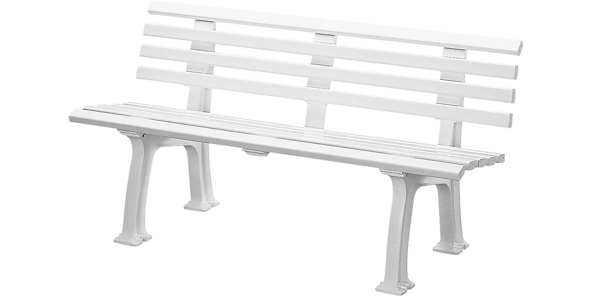Gartenbank, 3-Sitzer, L 1500 mm, weiß