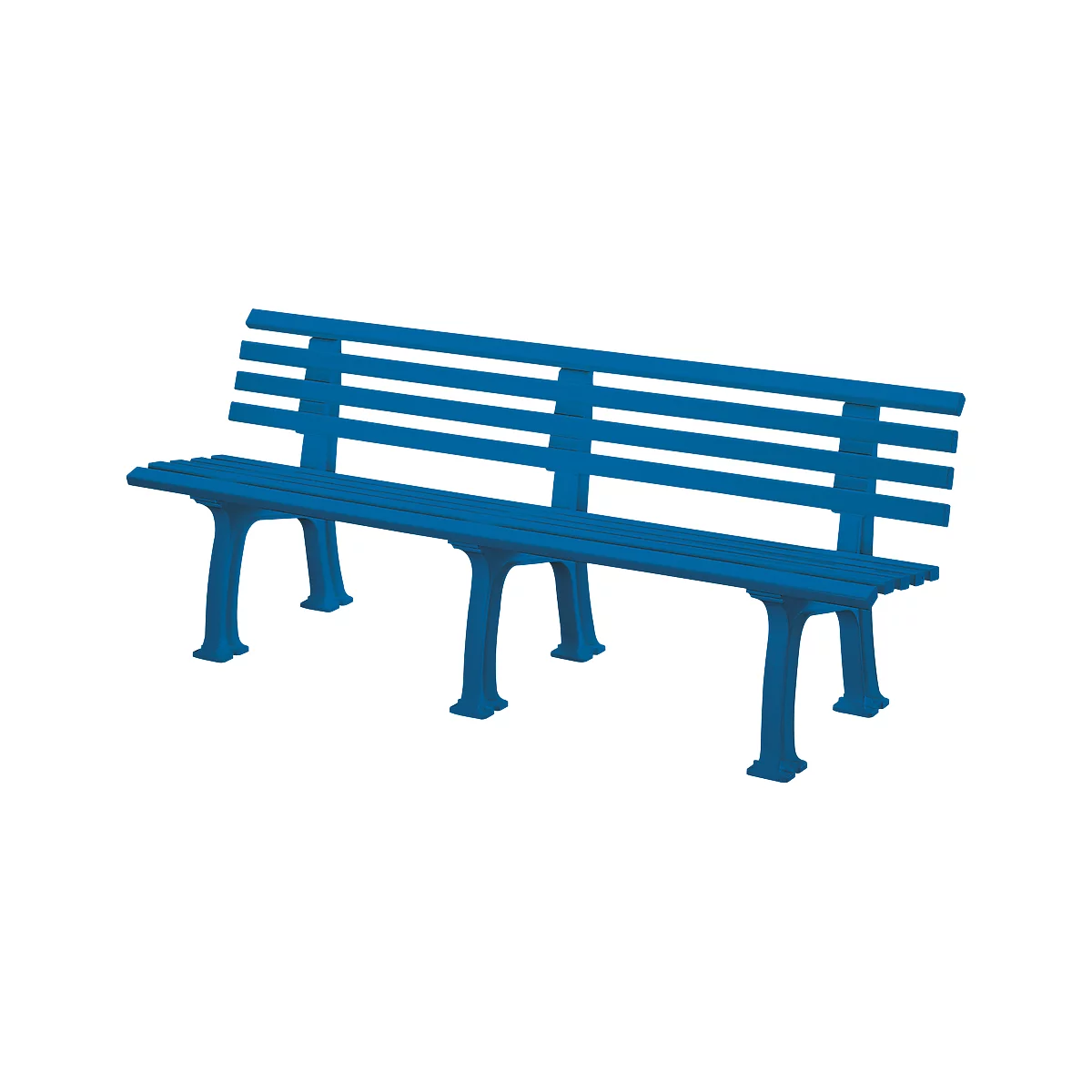 Gartenbank, 4-Sitzer, L 2000 mm, blau
