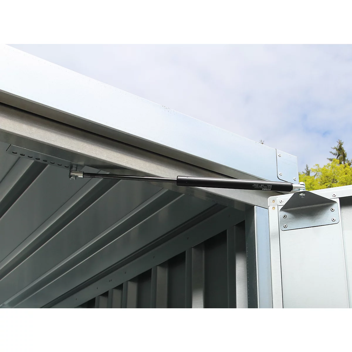 Gasdrukdemper SAEBU, voor SAFE TANK container met enkele deur