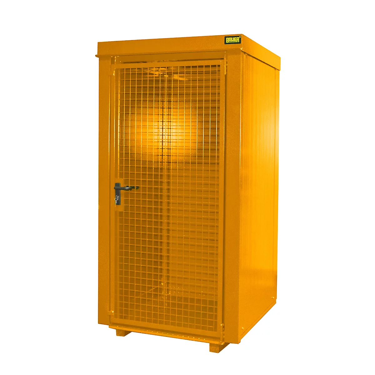 Gasflaschencontainer BAUER GFC-B M0, B 1090 x T1185 x H 2205, für 9 Gasflaschen, feuerbeständig, abschließbar