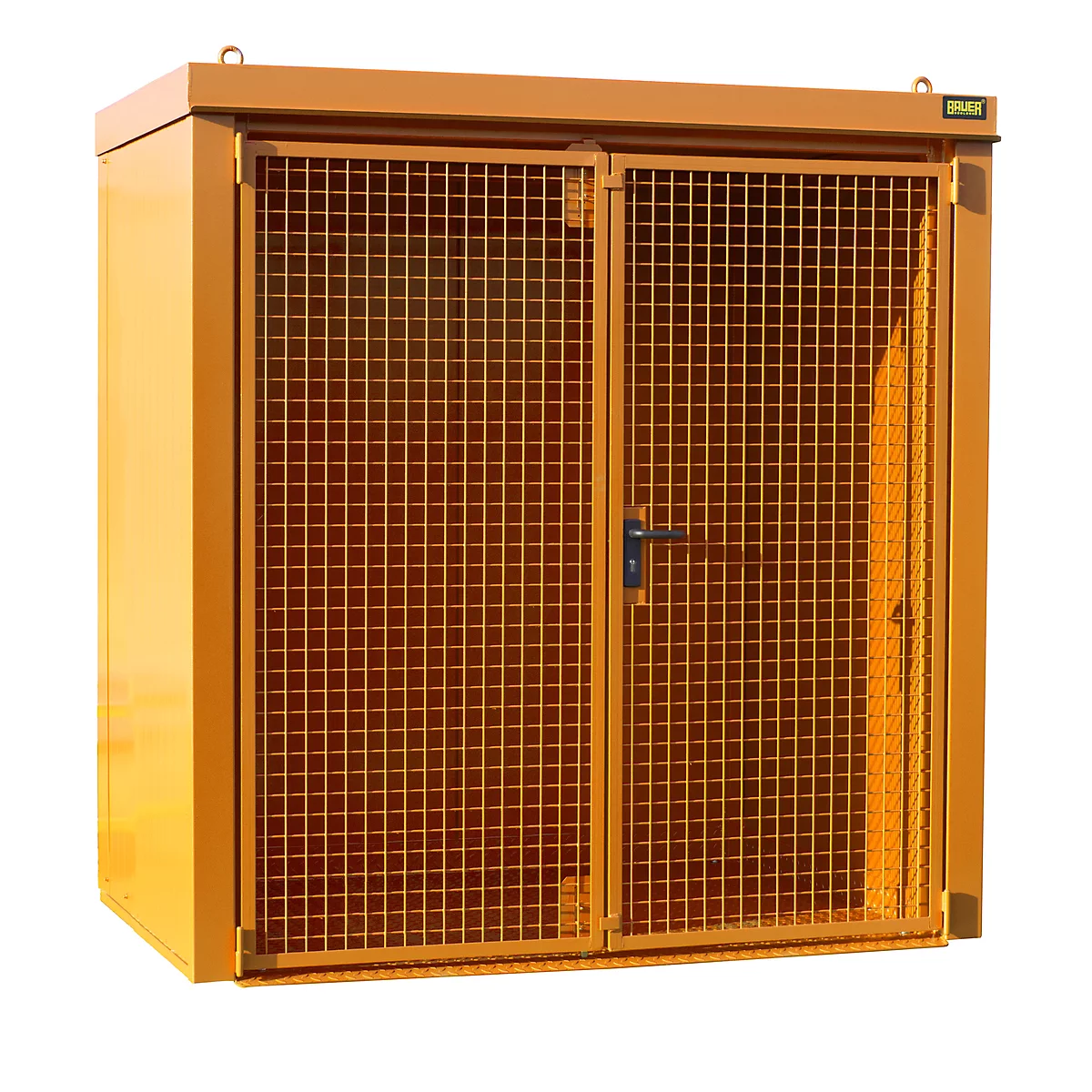 Gasflaschencontainer BAUER GFC-B M1, B 1175 x T 2120 x H 2265, für 28 Gasflaschen, feuerbeständig, abschließbar