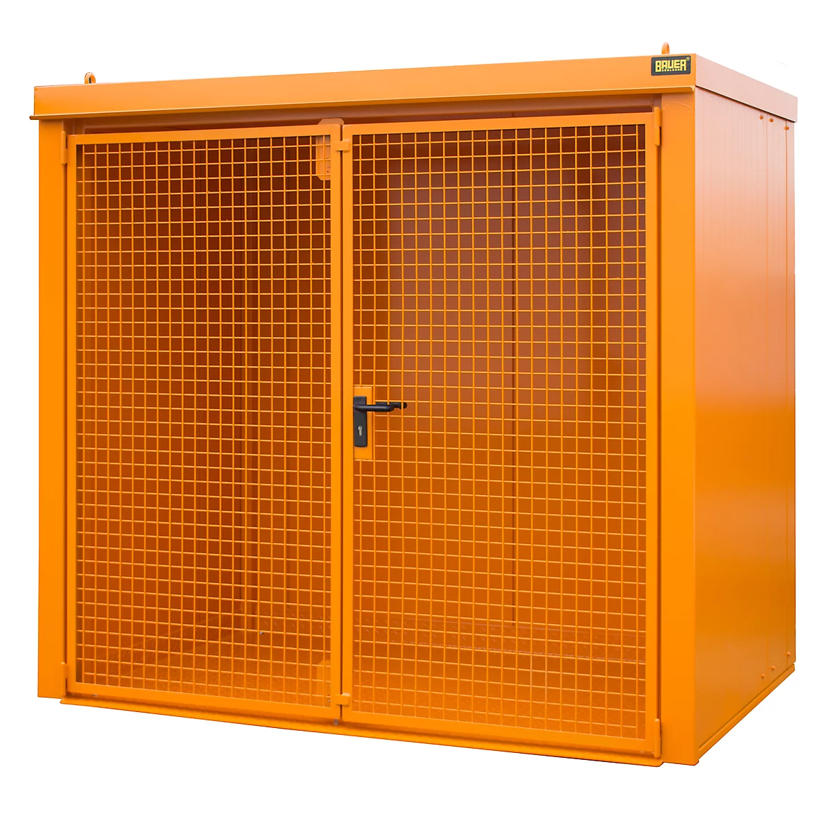 Gasflaschencontainer BAUER GFC-B M3, B 1570 x T 2425 x H 2265, für 45 Gasflaschen, feuerbeständig, abschließbar